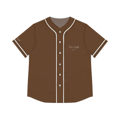 Brown Women’s Baseball Jersey - XS / Black - All Over Prints