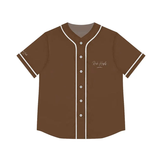 Brown Women’s Baseball Jersey - XS / Black - All Over Prints