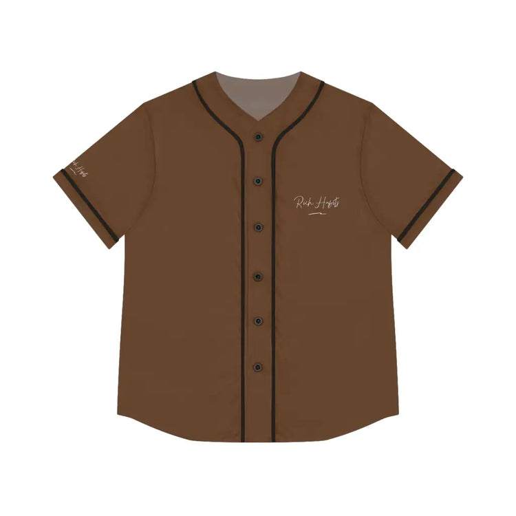 Brown Women’s Baseball Jersey - M / Black - All Over Prints