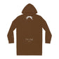 Brown Women’s Hoodie Dress - L / Seam thread color