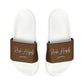 Brown Youth PU Slide Sandals - Shoes