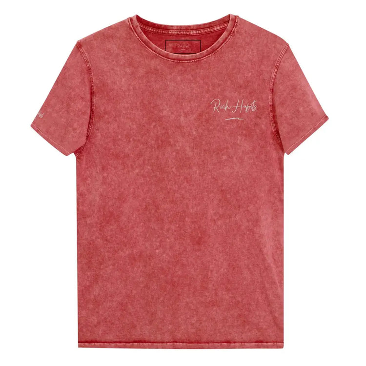 Denim T-Shirt - Garnet Red / S