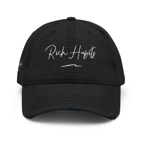 Distressed Dad Hat - Black