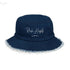 Distressed denim bucket hat - Classic Denim