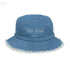 Distressed denim bucket hat - Light Denim