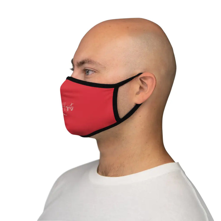 Red Fitted Polyester Face Mask - One size - Accessories