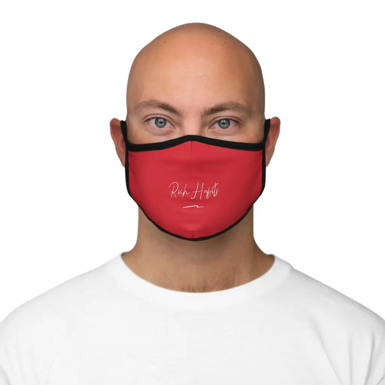 Red Fitted Polyester Face Mask - One size - Accessories