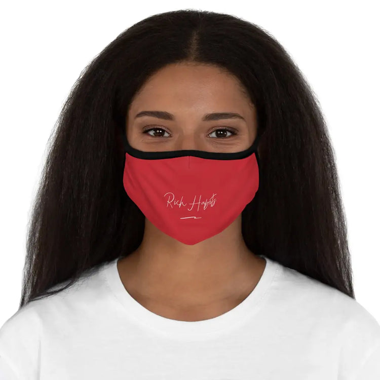 Red Fitted Polyester Face Mask - One size - Accessories