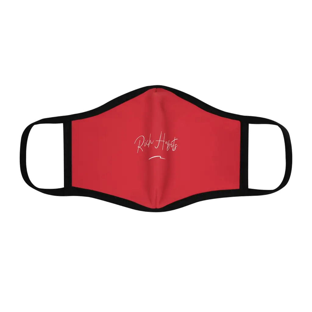 Red Fitted Polyester Face Mask - One size - Accessories