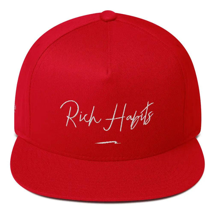 Flat Bill Cap - Red