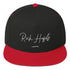 Flat Bill Cap - Black/ Red