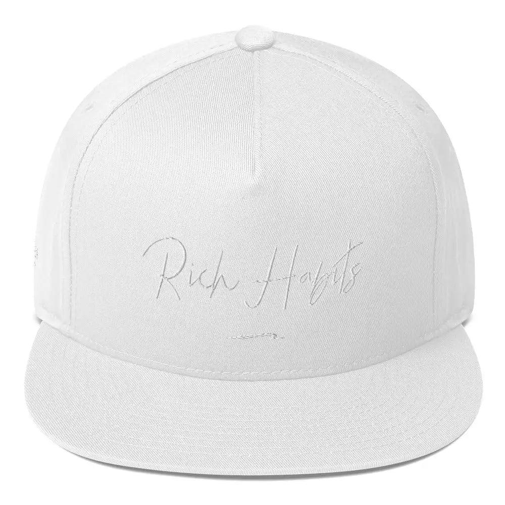 Flat Bill Cap - White