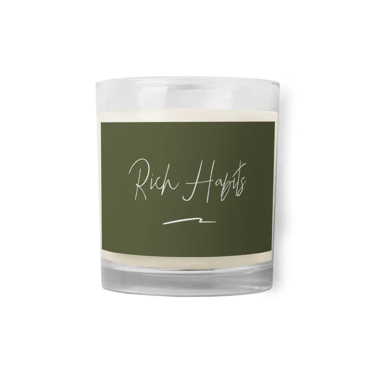 Glass jar soy wax candle