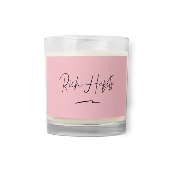 Glass jar soy wax candle