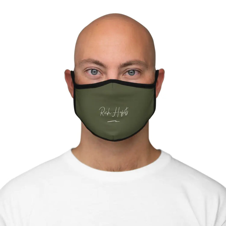 Green Fitted Polyester Face Mask - One size - Accessories