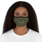 Green Fitted Polyester Face Mask - One size - Accessories