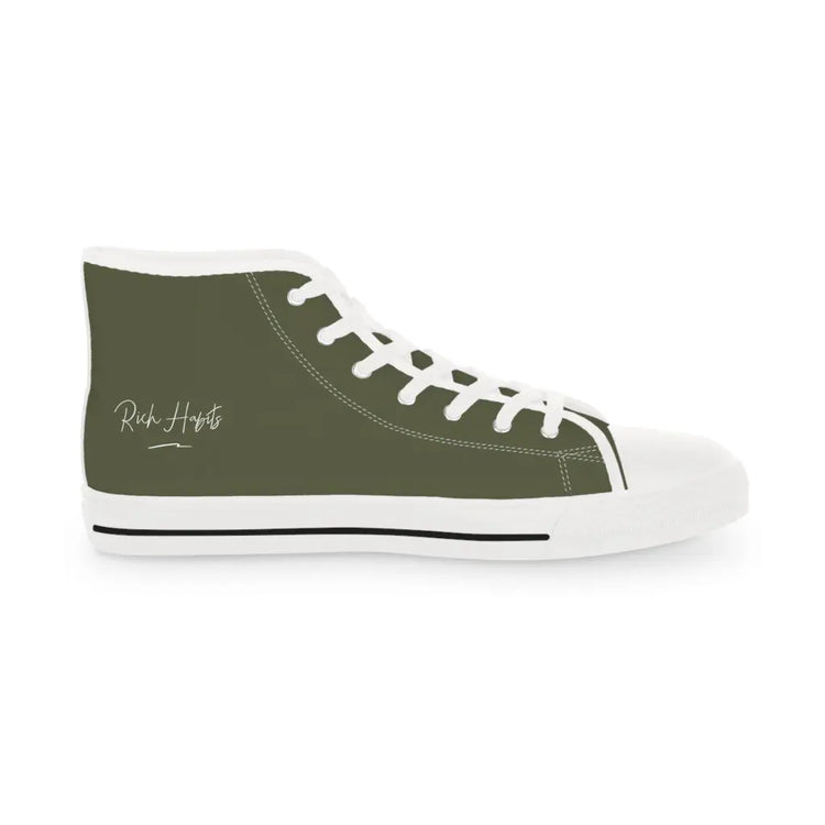 Green Men’s High Top Sneakers - US 5 / White sole - Shoes