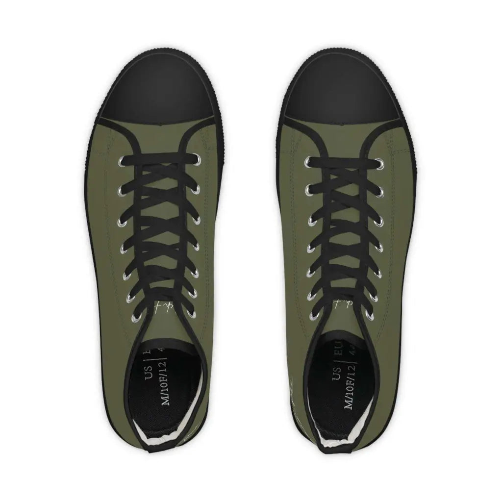 Green Men’s High Top Sneakers - Shoes