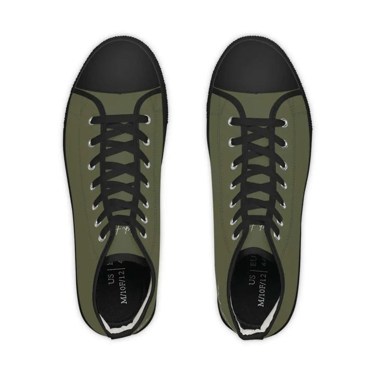 Green Men’s High Top Sneakers - Shoes