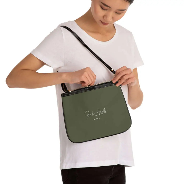 Green Small Shoulder Bag - 10 × 8 / Black - Bags