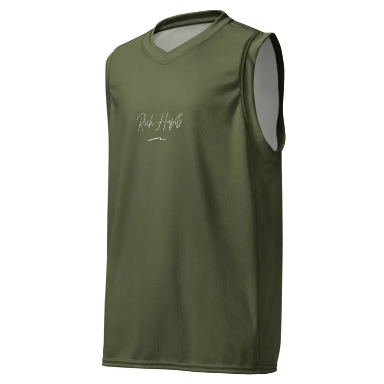 Green unisex basketball jersey - 2XS