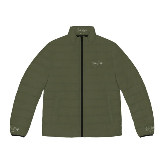 Green Unisex Puffer Jacket - S / Black zipper - All Over