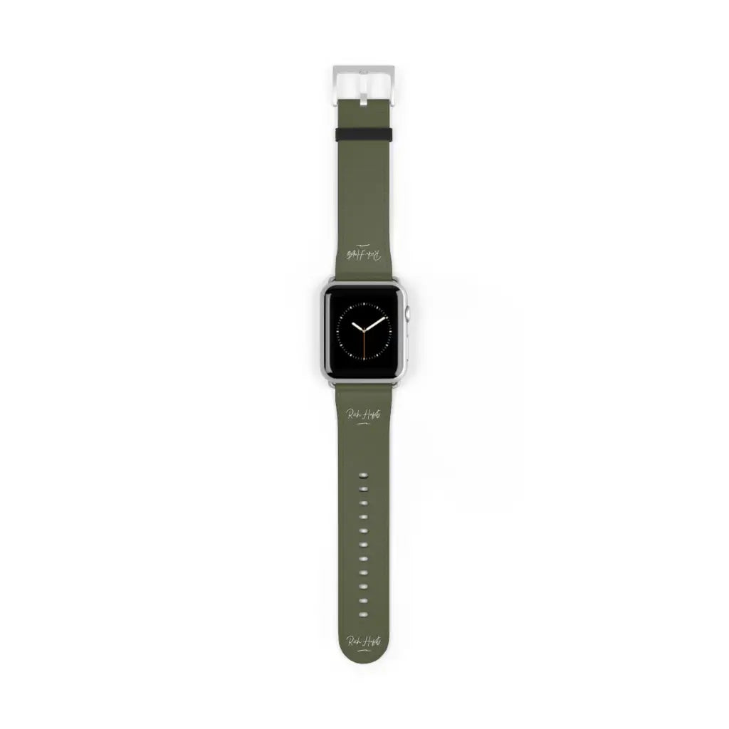 Green Watch Band - 42 - 45 mm / Silver Matte - Accessories