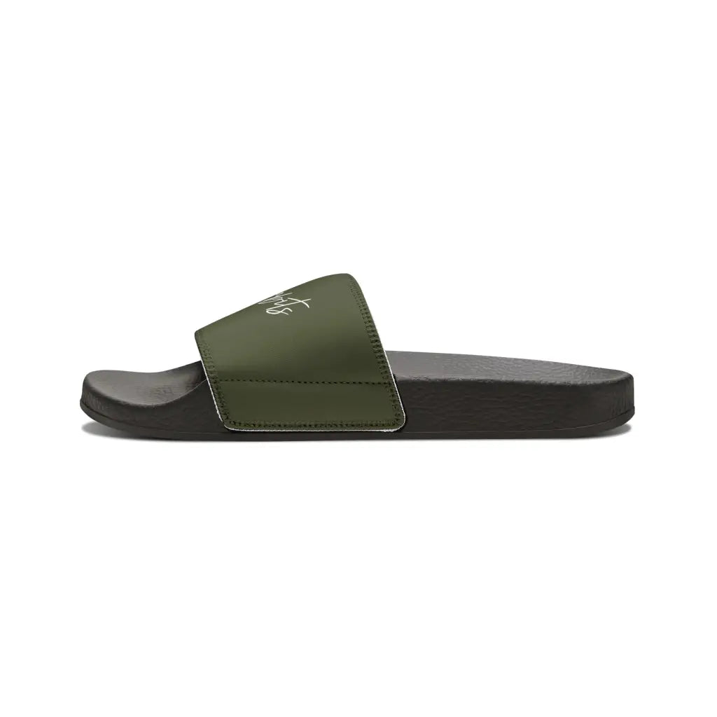 Green Youth PU Slide Sandals - Shoes