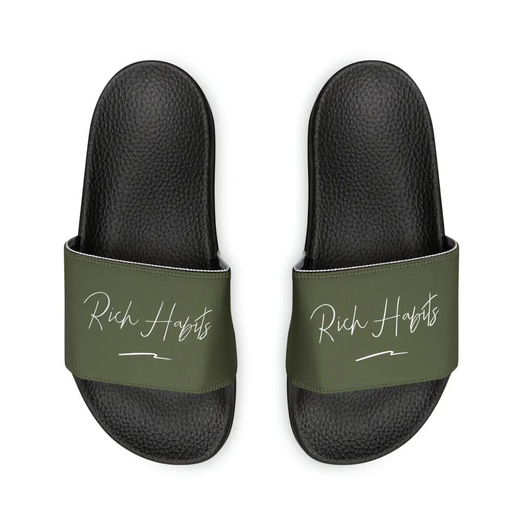 Green Youth PU Slide Sandals - Shoes