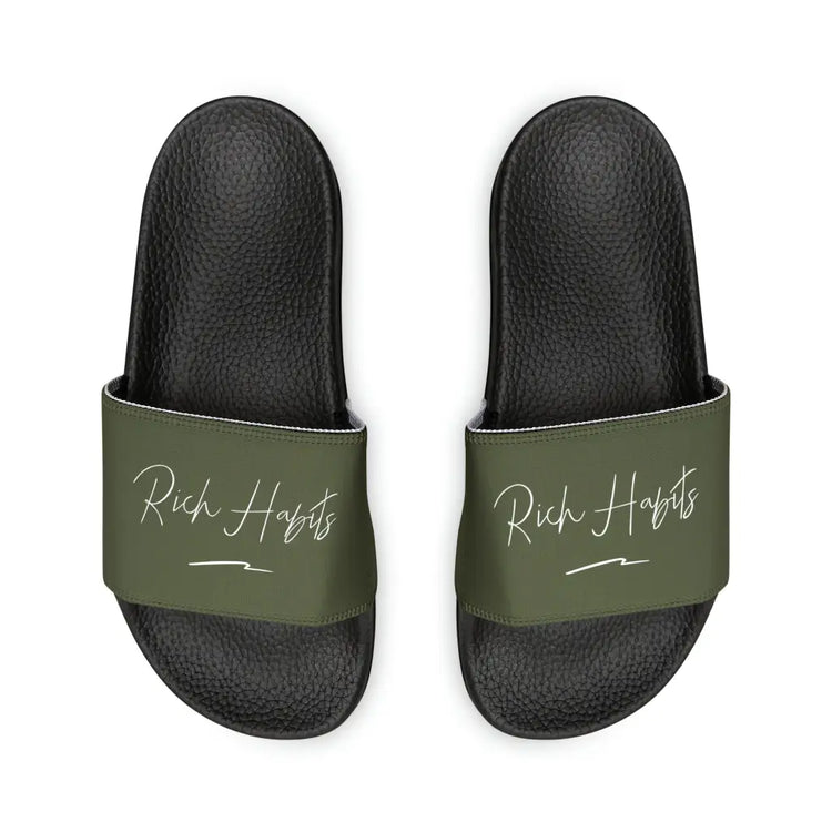 Green Youth PU Slide Sandals - Shoes