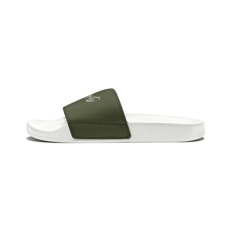 Green Youth PU Slide Sandals - Shoes