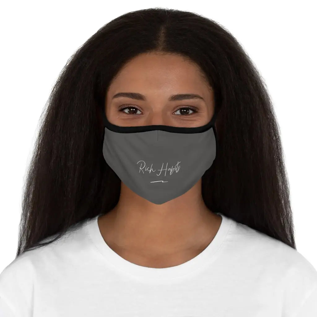 Grey Fitted Polyester Face Mask - One size - Accessories