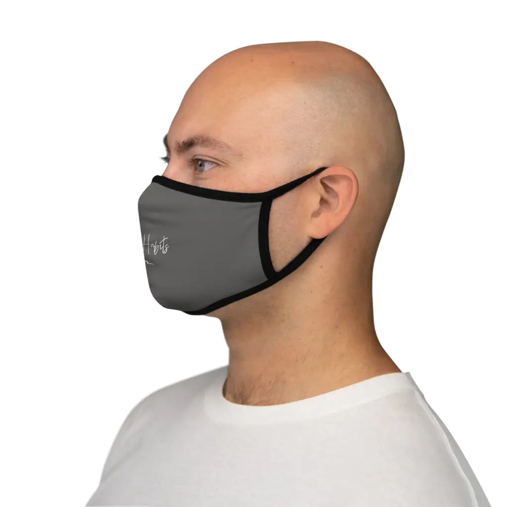 Grey Fitted Polyester Face Mask - One size - Accessories