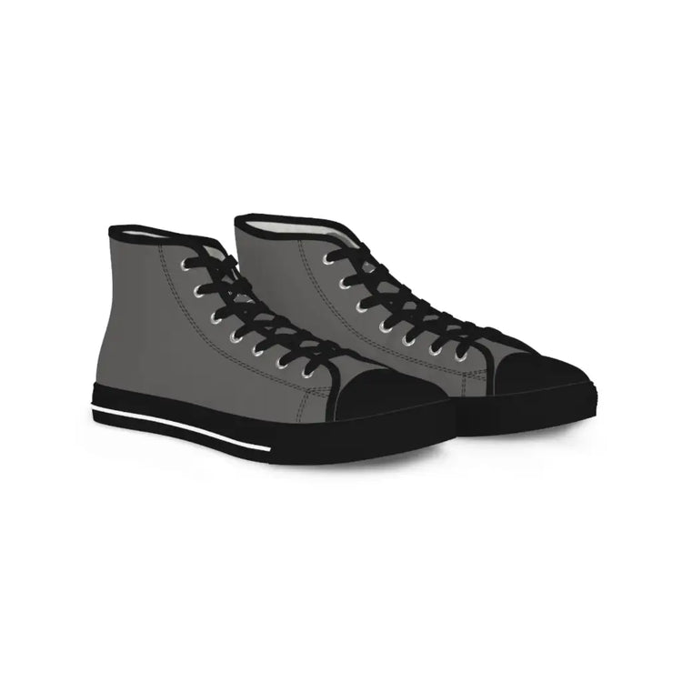 Grey Men’s High Top Sneakers - US 5 / Black sole - Shoes