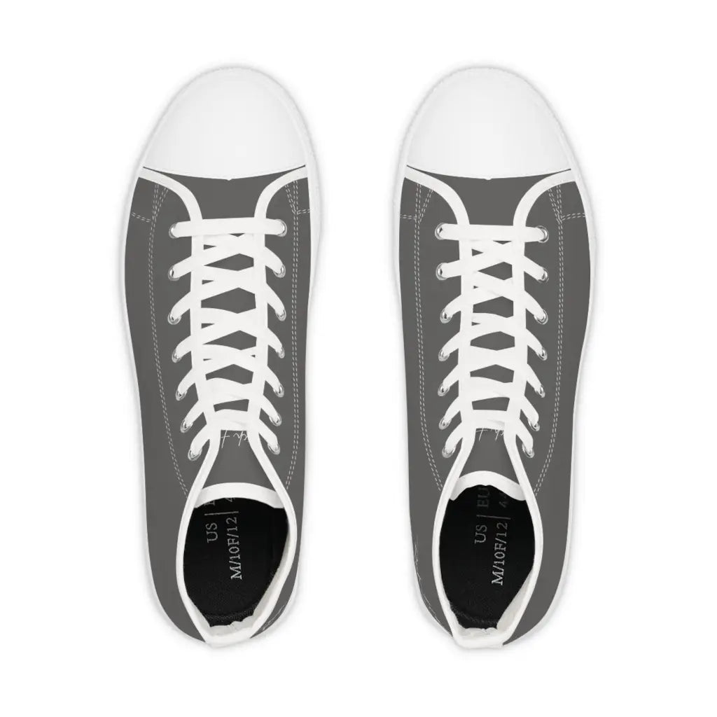 Grey Men’s High Top Sneakers - Shoes