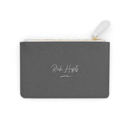 Grey Mini Clutch Bag - 6.3” x 4” / White - Bags