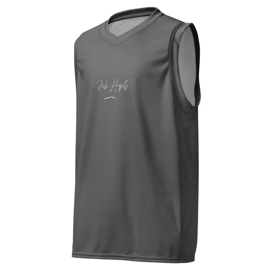 Grey unisex basketball jersey - 2XS