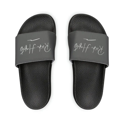 Grey Youth PU Slide Sandals - Black / Kid’s 13 - Shoes