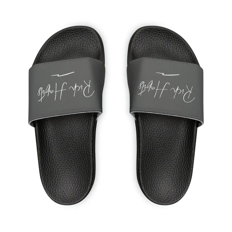 Grey Youth PU Slide Sandals - Black / Kid’s 13 - Shoes