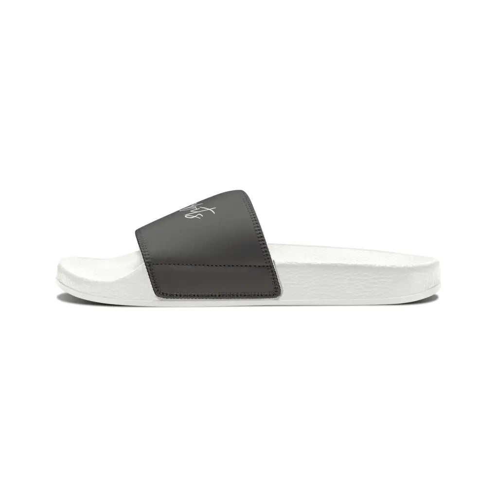 Grey Youth PU Slide Sandals - Shoes