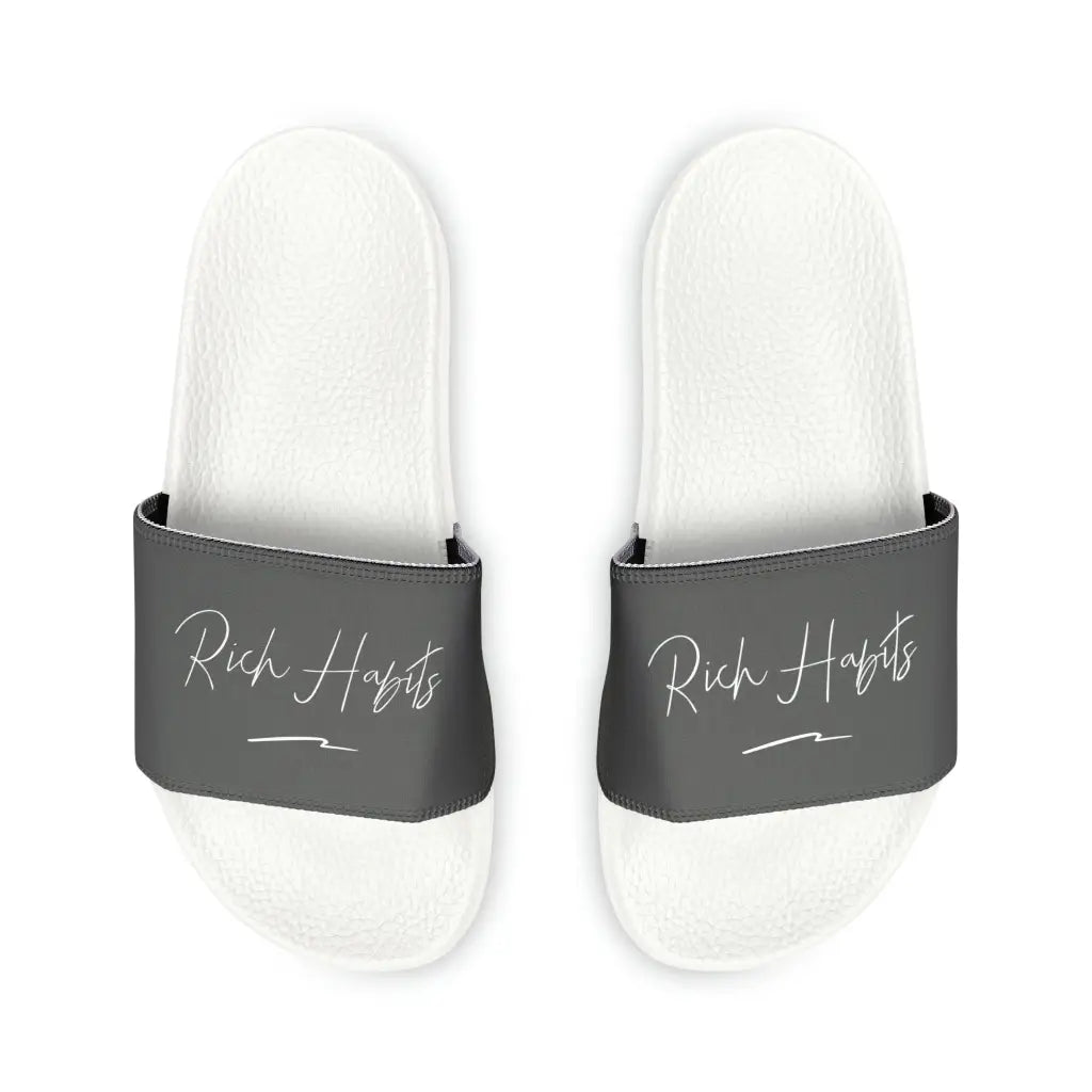 Grey Youth PU Slide Sandals - Shoes