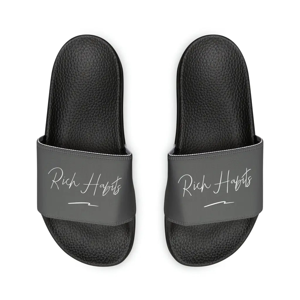 Grey Youth PU Slide Sandals - Shoes