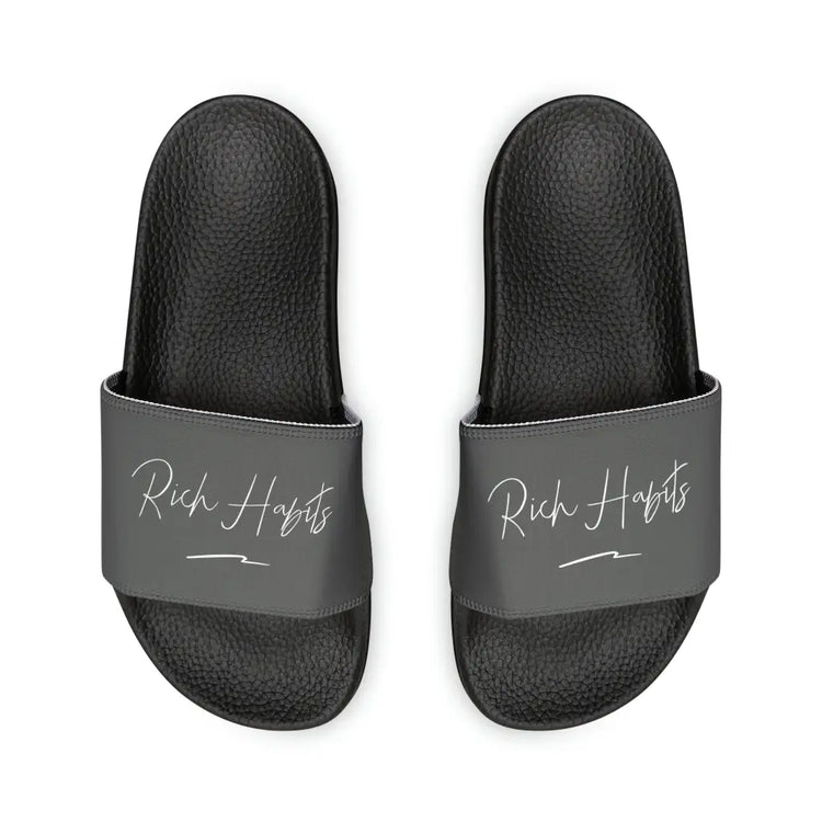 Grey Youth PU Slide Sandals - Shoes