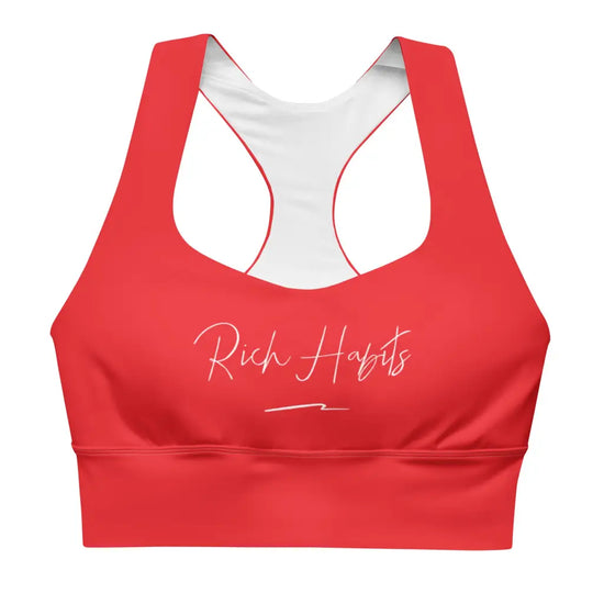 Red Longline sports bra - XS