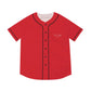 Red Men’s Baseball Jersey - L / Black - All Over Prints