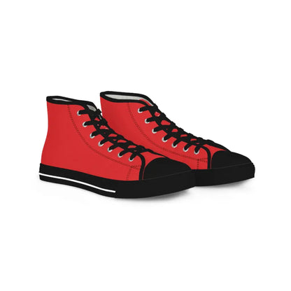 Red Men’s High Top Sneakers - US 5 / Black sole - Shoes