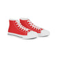 Red Men’s High Top Sneakers - US 5 / White sole - Shoes