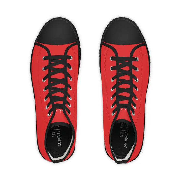 Red Men’s High Top Sneakers - Shoes