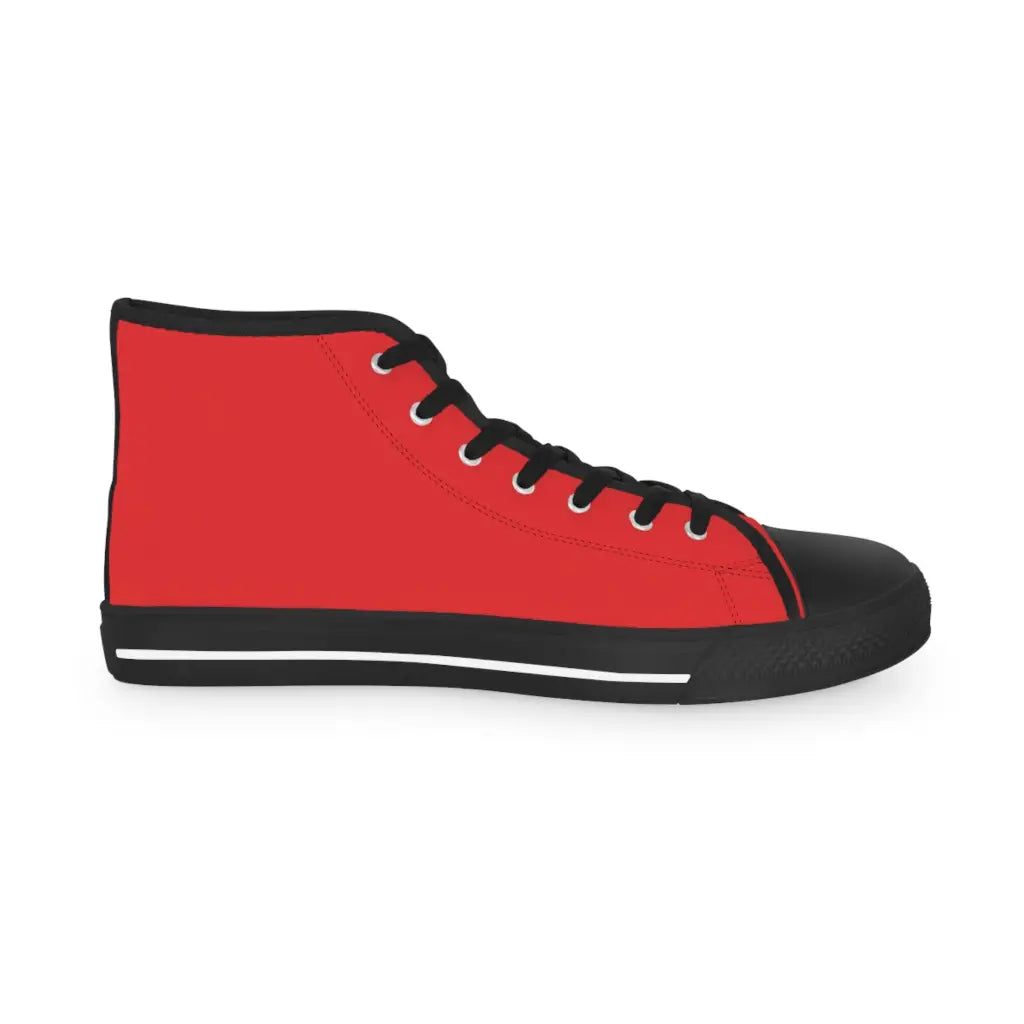 Red Men’s High Top Sneakers - Shoes