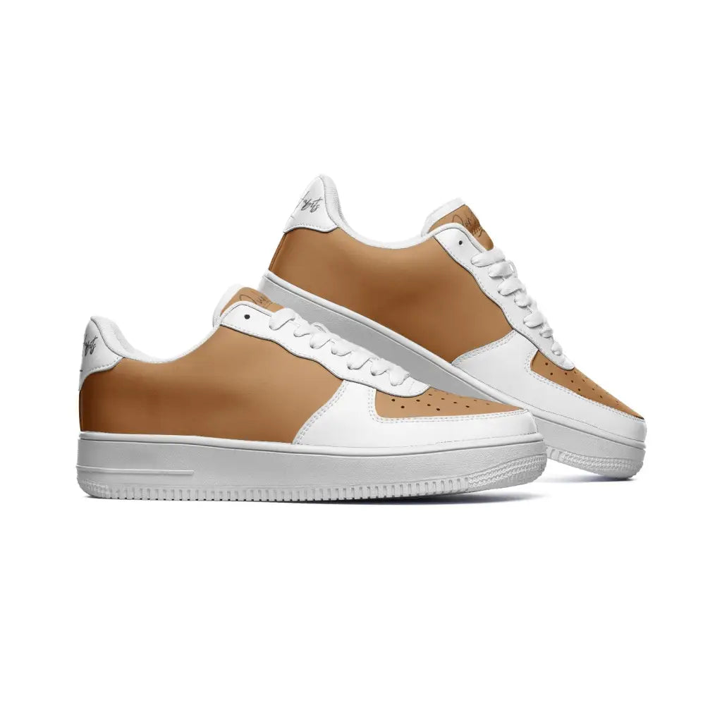 RH1 Nude/White Low Top Leather Sneakers - Shoes